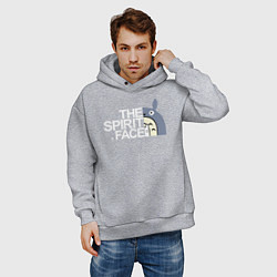 Толстовка оверсайз мужская Tororo - the spirit face, цвет: меланж — фото 2