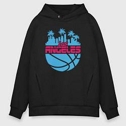 Толстовка оверсайз мужская Lakers city, цвет: черный