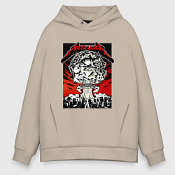 Толстовка оверсайз мужская Metallica - Toronto playbill, цвет: миндальный