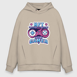 Толстовка оверсайз мужская NFT - Gamer, цвет: миндальный