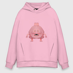 Толстовка оверсайз мужская Розовый монстр, цвет: светло-розовый