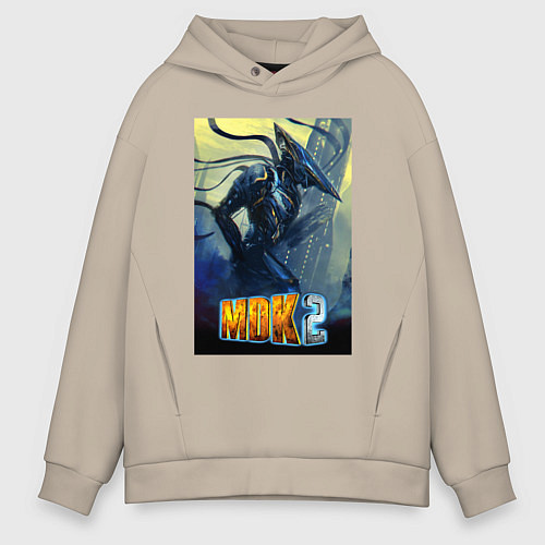 Мужское худи оверсайз MDK - Kurt / Миндальный – фото 1