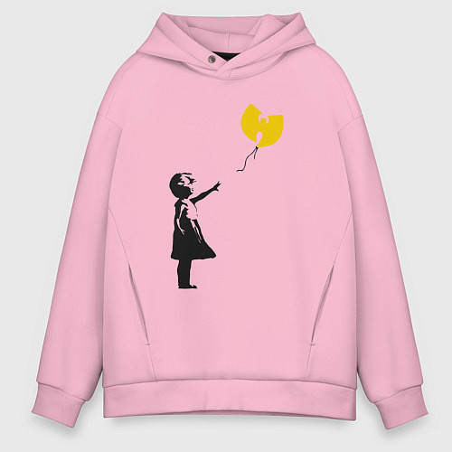 Мужское худи оверсайз Wu-Tang Banksy / Светло-розовый – фото 1