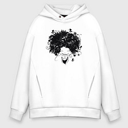 Толстовка оверсайз мужская Spring girl, цвет: белый