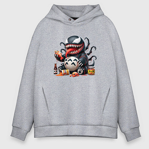 Мужское худи оверсайз Вентоторо - коллаба / Меланж – фото 1