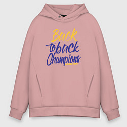 Толстовка оверсайз мужская Golden State back to back, цвет: пыльно-розовый