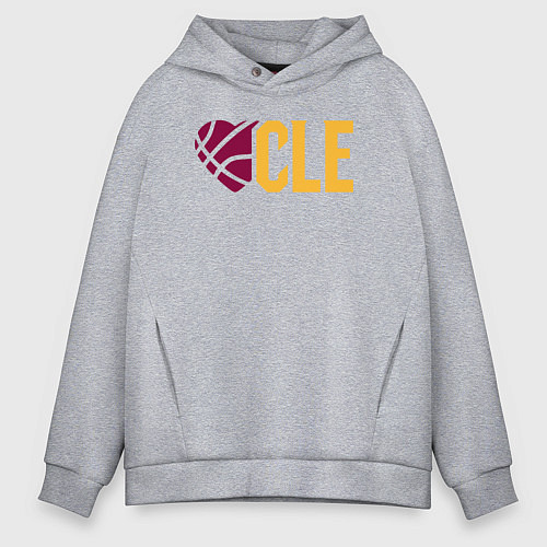 Мужское худи оверсайз Love Cleveland / Меланж – фото 1