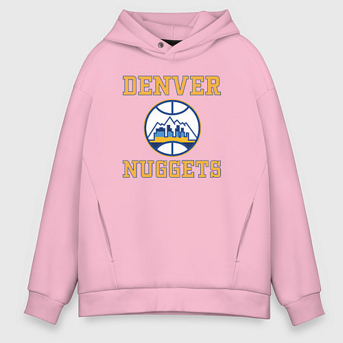 Мужское худи оверсайз Денвер Наггетс / Светло-розовый – фото 1