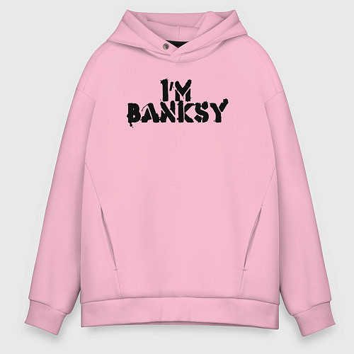 Мужское худи оверсайз Это Бэнкси / Светло-розовый – фото 1