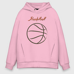 Толстовка оверсайз мужская Basketball vibe, цвет: светло-розовый