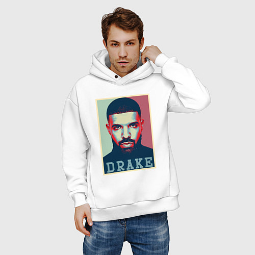 Мужское худи оверсайз Drake / Белый – фото 3