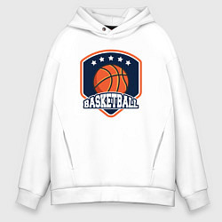 Толстовка оверсайз мужская Stars basketball, цвет: белый