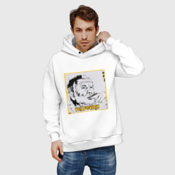 Толстовка оверсайз мужская Volfovich Art Black coin, цвет: белый — фото 2