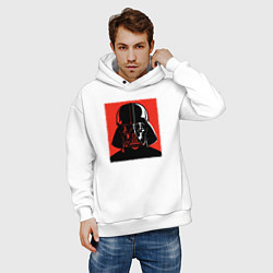 Толстовка оверсайз мужская Дарт вейдер два цвета, цвет: белый — фото 2
