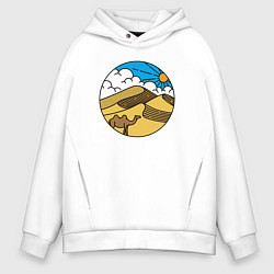 Толстовка оверсайз мужская Desert camel, цвет: белый