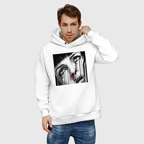 Мужское худи оверсайз Миа криминальное чтиво / Белый – фото 3