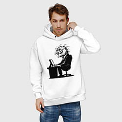 Толстовка оверсайз мужская Офисный планктон как есть, цвет: белый — фото 2