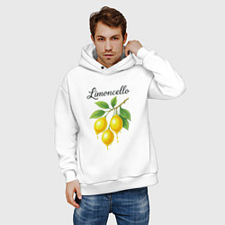 Толстовка оверсайз мужская Limoncello, цвет: белый — фото 2