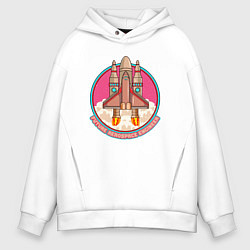 Толстовка оверсайз мужская Будущий аэрокосмический инженер, цвет: белый