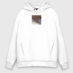 Толстовка оверсайз мужская Brimstone cat meme Valorant, цвет: белый