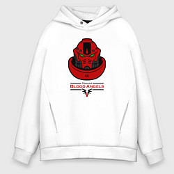 Толстовка оверсайз мужская Вархаммер - Кровавые Ангелы, цвет: белый
