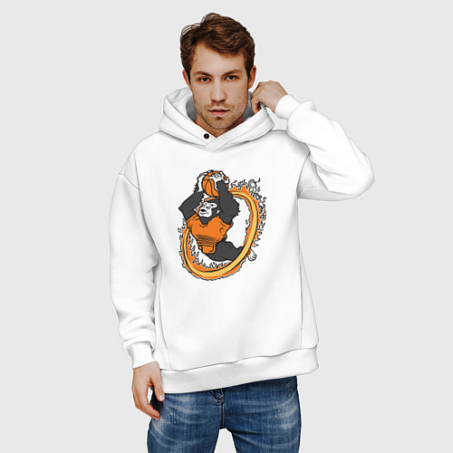 Мужское худи оверсайз Phoenix Suns gorilla / Белый – фото 3