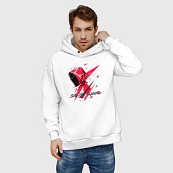 Толстовка оверсайз мужская Страж из Игры в кальмара, цвет: белый — фото 2