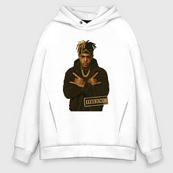 Толстовка оверсайз мужская XXXTentacion с золотой цепью, цвет: белый