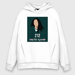 Толстовка оверсайз мужская Squid game 212, цвет: белый