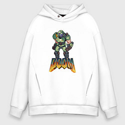 Толстовка оверсайз мужская Doom солдат марса, цвет: белый