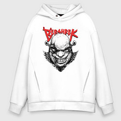 Толстовка оверсайз мужская Берсерк Шрек, цвет: белый