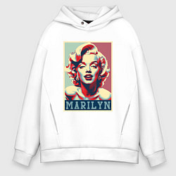 Толстовка оверсайз мужская Marilyn, цвет: белый