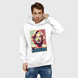 Толстовка оверсайз мужская Marilyn, цвет: белый — фото 2