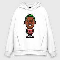 Толстовка оверсайз мужская Малыш Родман, цвет: белый