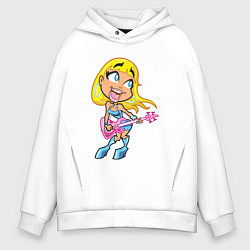 Толстовка оверсайз мужская Роковая блондинка, цвет: белый