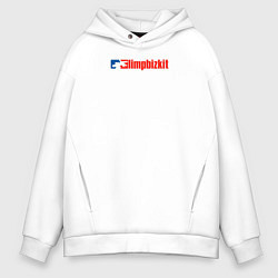 Толстовка оверсайз мужская Limp Bizkit минималистик, цвет: белый
