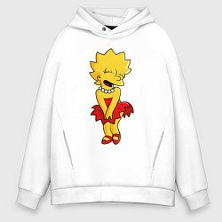 Толстовка оверсайз мужская Simpsons - Lisa Monroe, цвет: белый