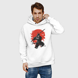 Толстовка оверсайз мужская Samurai style, цвет: белый — фото 2