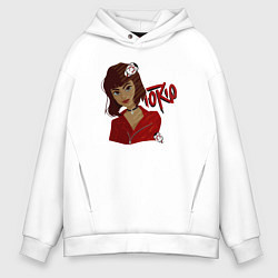 Толстовка оверсайз мужская Tokio, цвет: белый