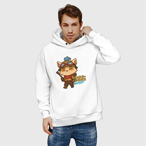 Мужское худи оверсайз Тимо Лига Легенд / Белый – фото 3