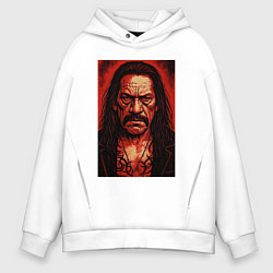 Толстовка оверсайз мужская Дэнни Трехо, цвет: белый