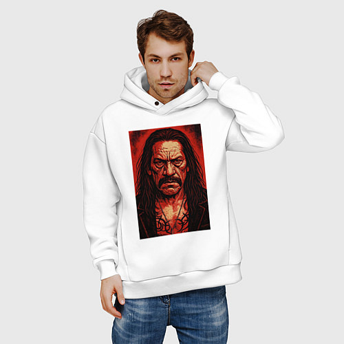 Мужское худи оверсайз Дэнни Трехо / Белый – фото 3