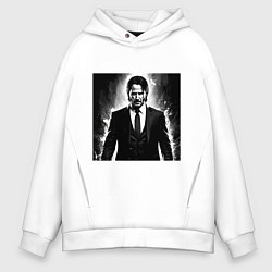 Толстовка оверсайз мужская Киану, цвет: белый