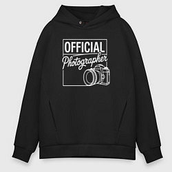 Толстовка оверсайз мужская Официальный фотограф, цвет: черный
