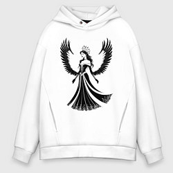 Толстовка оверсайз мужская Тёмная грация, цвет: белый