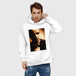 Толстовка оверсайз мужская Крёстный отец - Марлон Брандо, цвет: белый — фото 2
