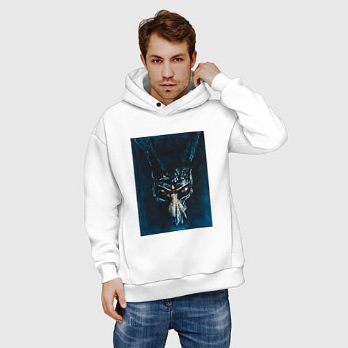 Мужское худи оверсайз Donnie Darko / Белый – фото 3