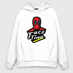 Толстовка оверсайз мужская Taco time, цвет: белый