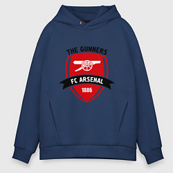 Толстовка оверсайз мужская FC Arsenal: The Gunners, цвет: тёмно-синий