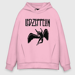 Толстовка оверсайз мужская Led Zeppelin, цвет: светло-розовый